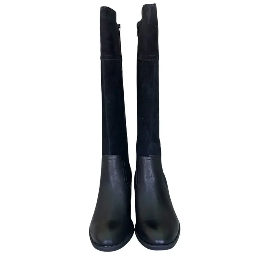 B.o.c Born Concept Austell Suede and Synthetic Double Zip Knee High Boots 8 M